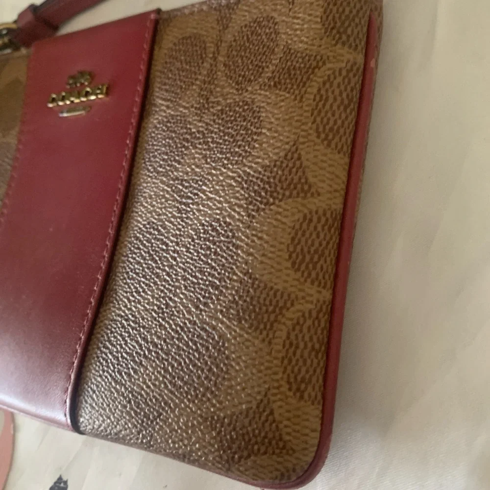 Coach monogram Print Wristlet /Clutch
